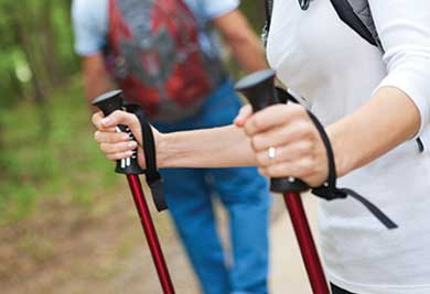 Boost your fitness using walking poles